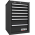Homak BK08014552 14 1/2"" Pro II 7-Drawer Side Cabinet - Black