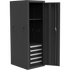 Homak BK08022052 22" Pro II 5-Drawer Full Height Side Locker - Black
