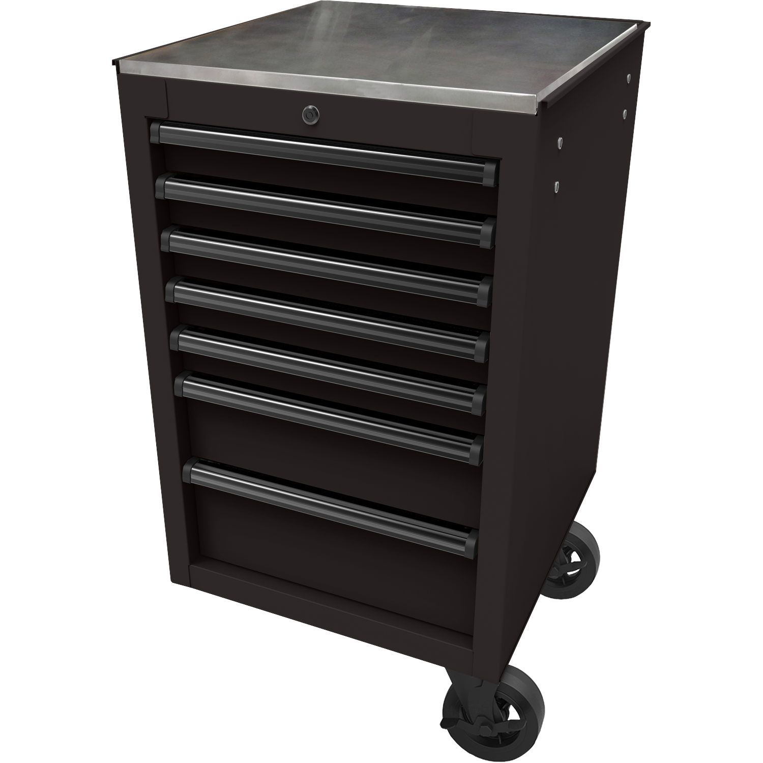 Homak BK08022070 22" RS Pro 7-Drawer Side Cabinet - Black