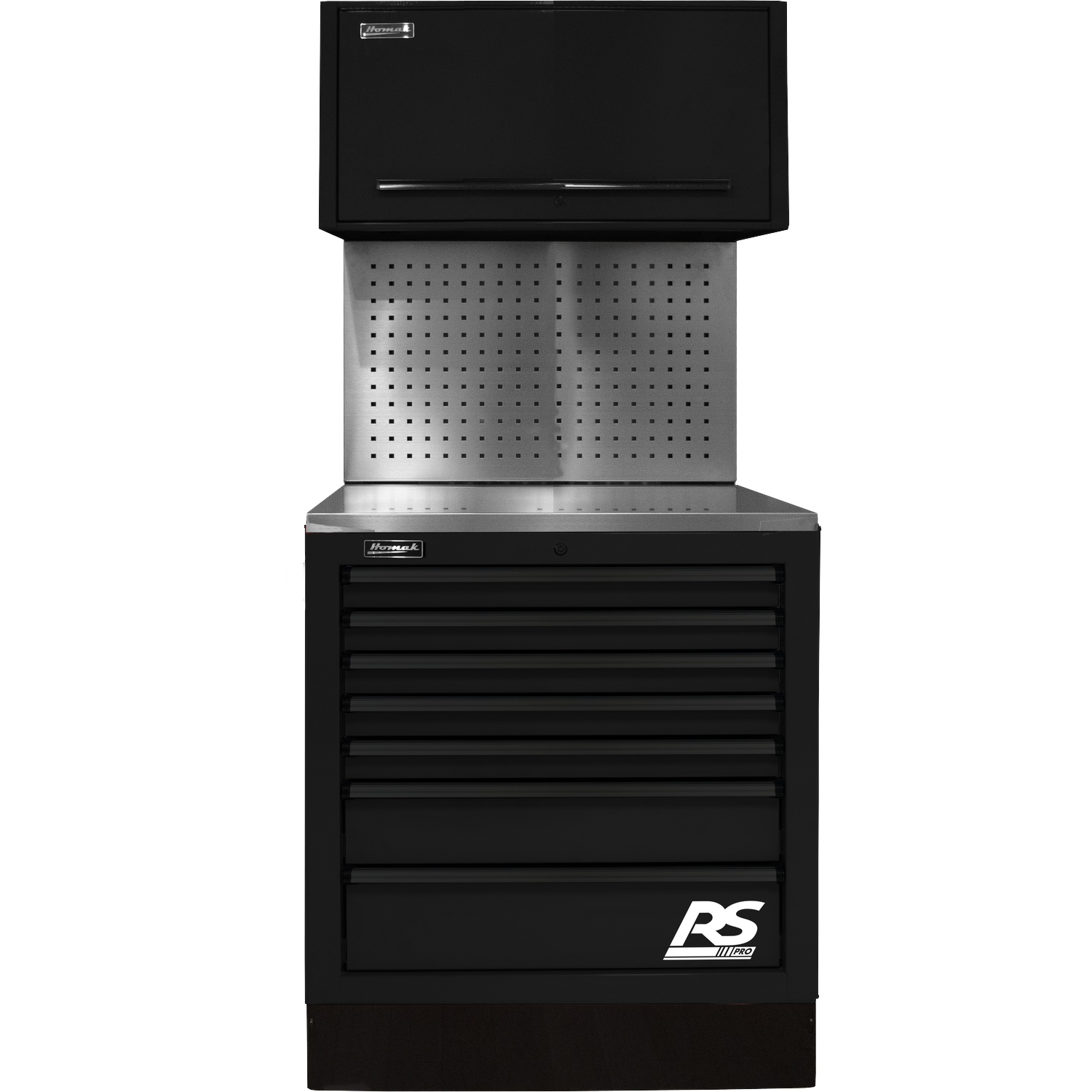 Homak BKCTS36002 36" CTS Set with Toolboard Back Splash - Black