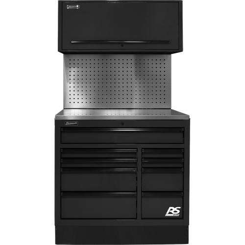 Homak BKCTS41002 41" CTS SET WITH TOOL BOARD BACK SPLASH - BLACK