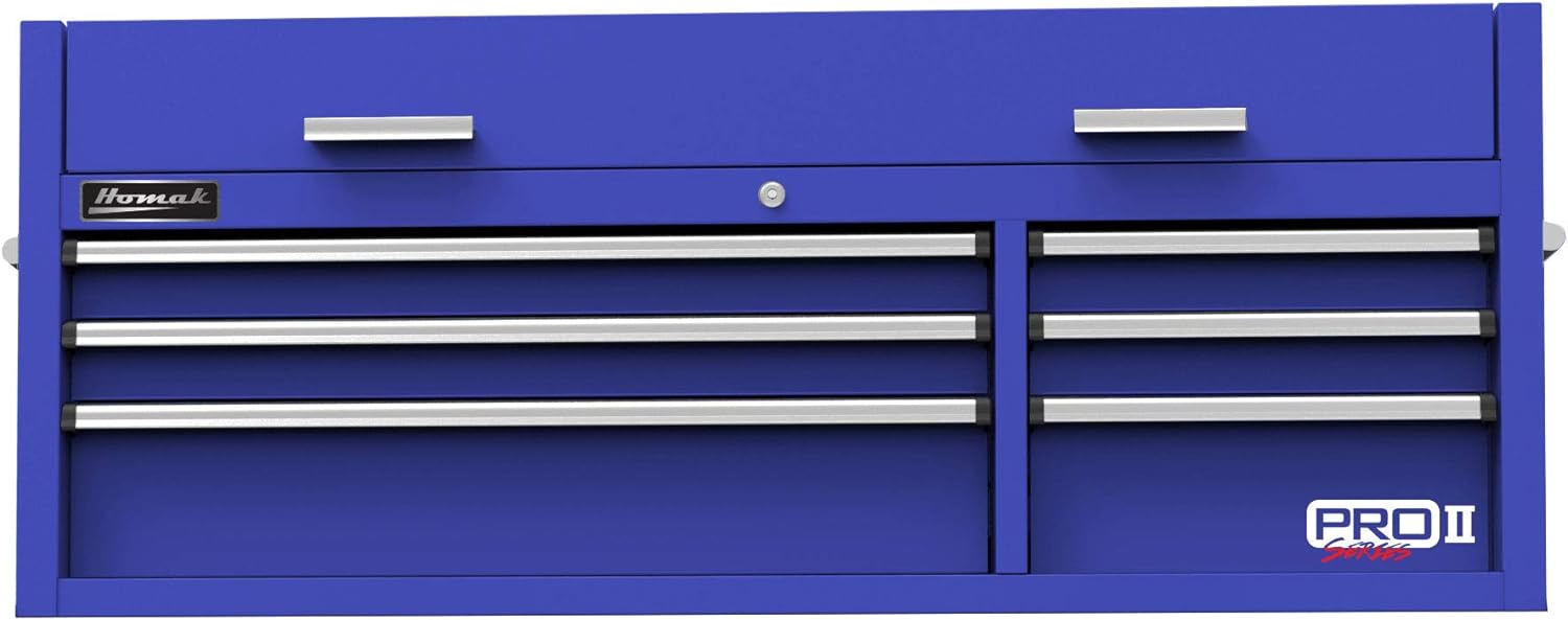 Homak BL02054602 54" Pro 2 6-Drawer Top Chest - Blue - MPR Tools & Equipment