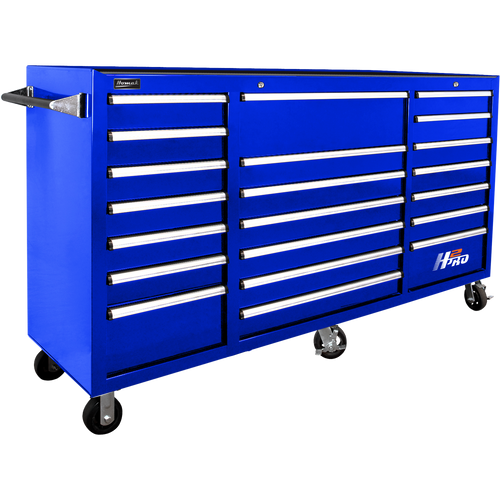 Homak BL04021720 72" H2Pro Series 21 Drawer Rolling Cabinet - Blue