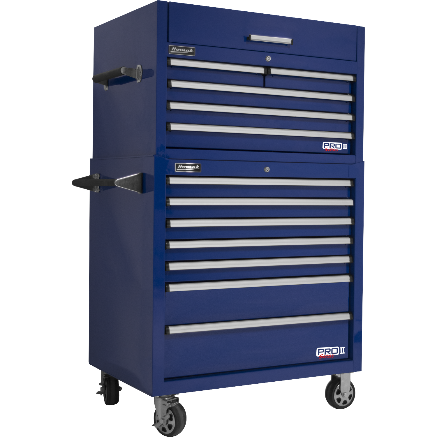 Homak BL04036072 36" Pro 2 7-Drawer Roller Cabinet-Blue