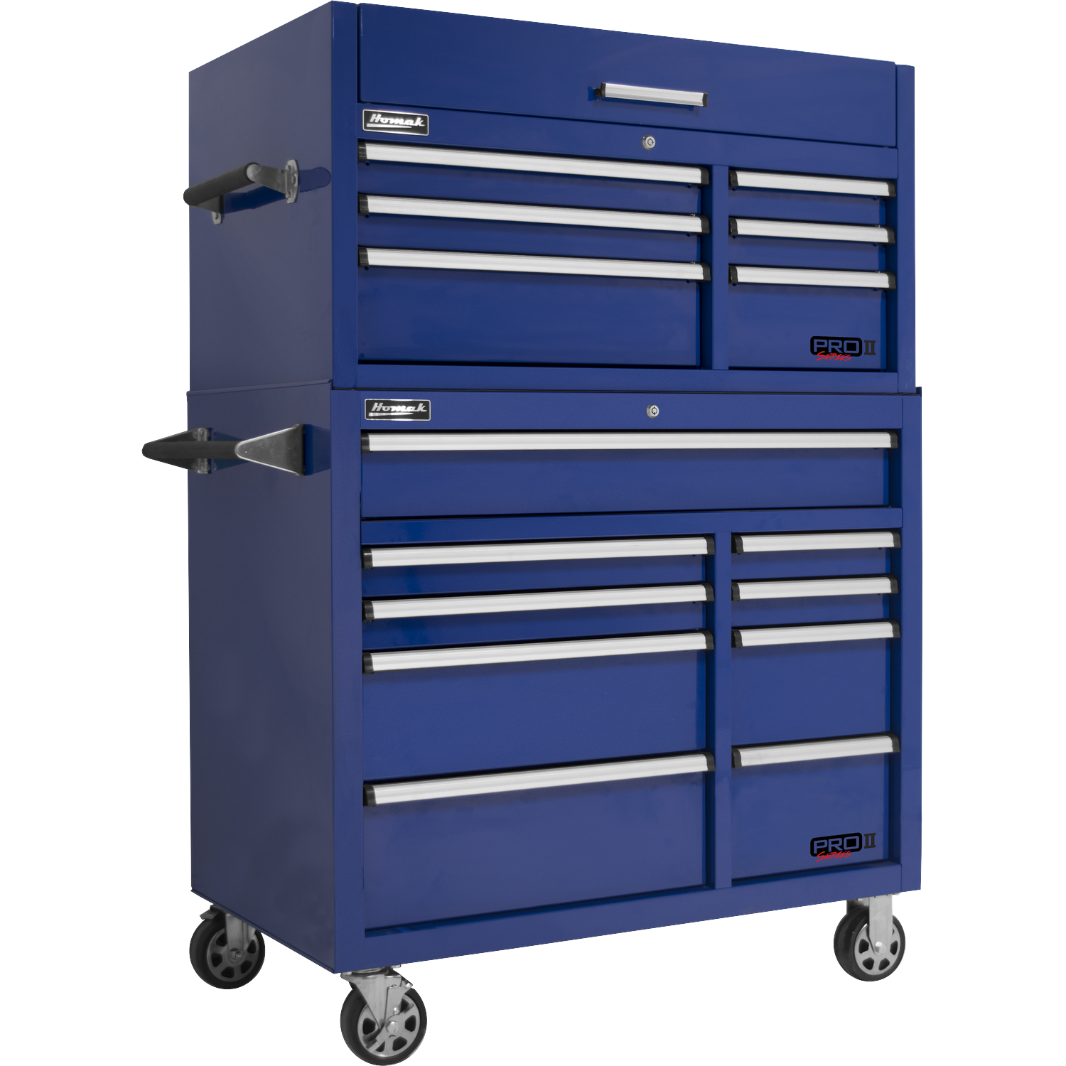 Homak BL04041092 41" Pro 2 9-Drawer Roller Cabinet - Blue