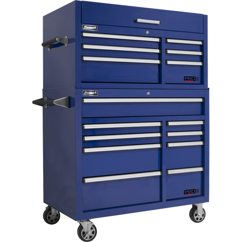 Homak BL04041092 41" Pro 2 9-Drawer Roller Cabinet - Blue