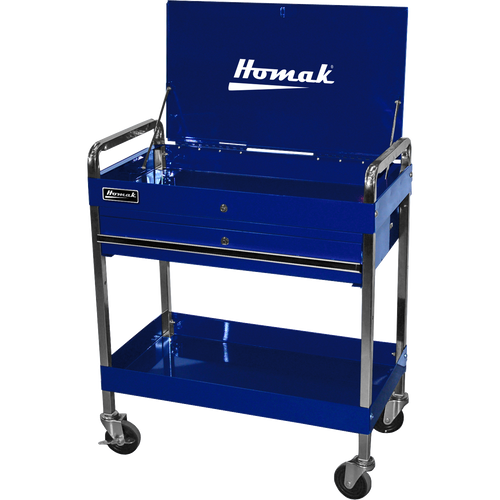 Homak BL05500190 32" Professional 1 Drawer Service Cart - Blue
