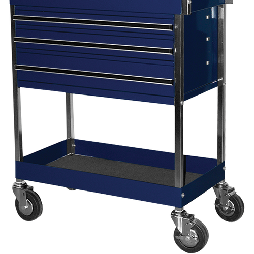 Homak BL05500200 34" Professional 3 Drawer Service Cart - Blue