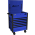Homak BL06035247 35" 7 DRAWER FLIP-TOP SERVICE CART - BLUE