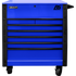 Homak BL06035247 35" 7 DRAWER FLIP-TOP SERVICE CART - BLUE