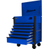 Homak BL06035247 35" 7 DRAWER FLIP-TOP SERVICE CART - BLUE