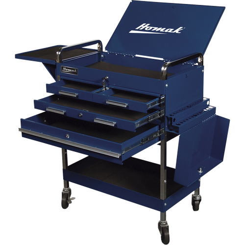 Homak BL06036404 30" 4-DRAWER FLIP-TOP CART