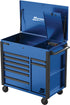 Homak BL06044080 44" RS PRO 8-DRAWER POWER SERVICE CART W/SECURITY BOX IN TOP TILL & POWER BAR - BLUE - MPR Tools & Equipment