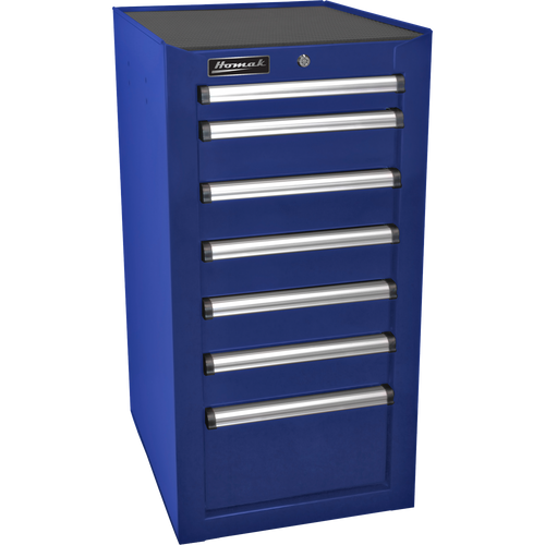 Homak BL08018070 18" H2Pro Series 7 Drawer Side Cabinet - Blue