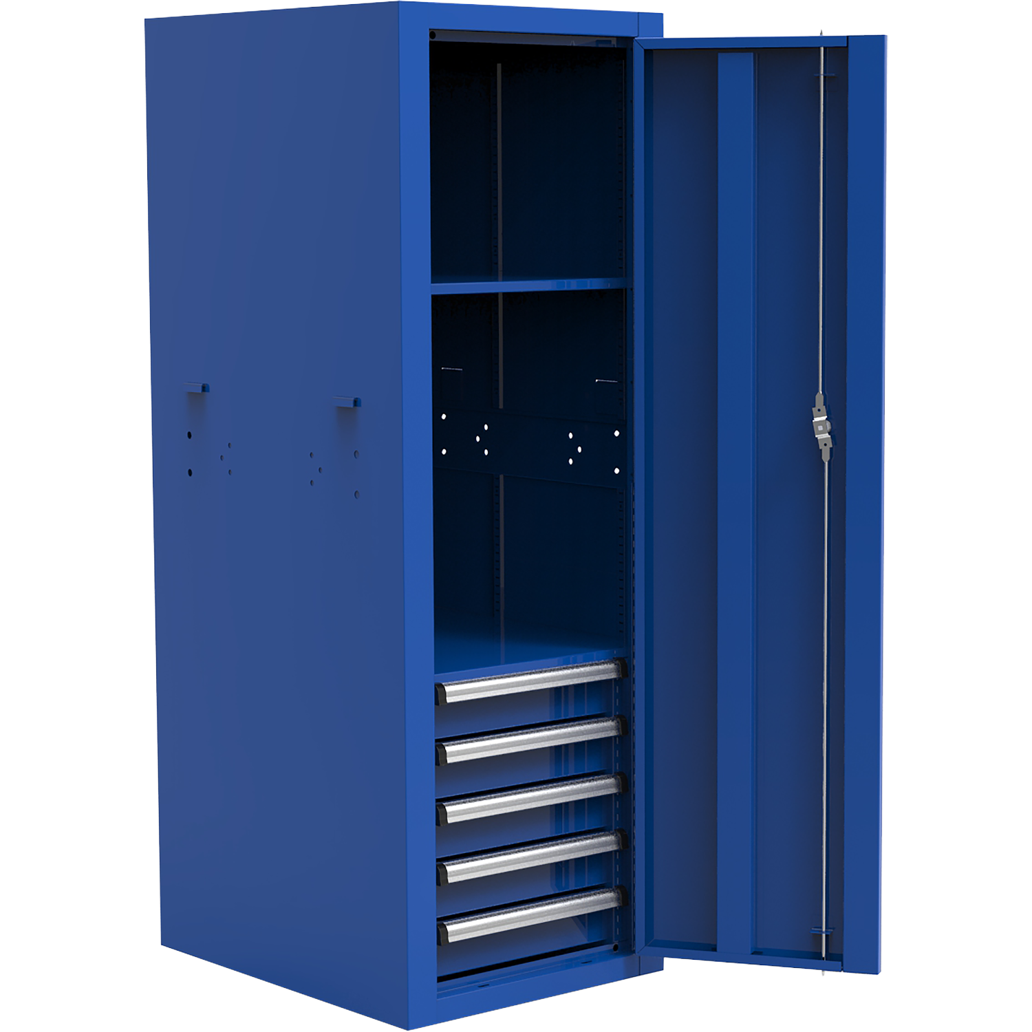 Homak BL08022052 22" Pro II 5-Drawer Full Height Side Locker - Blue