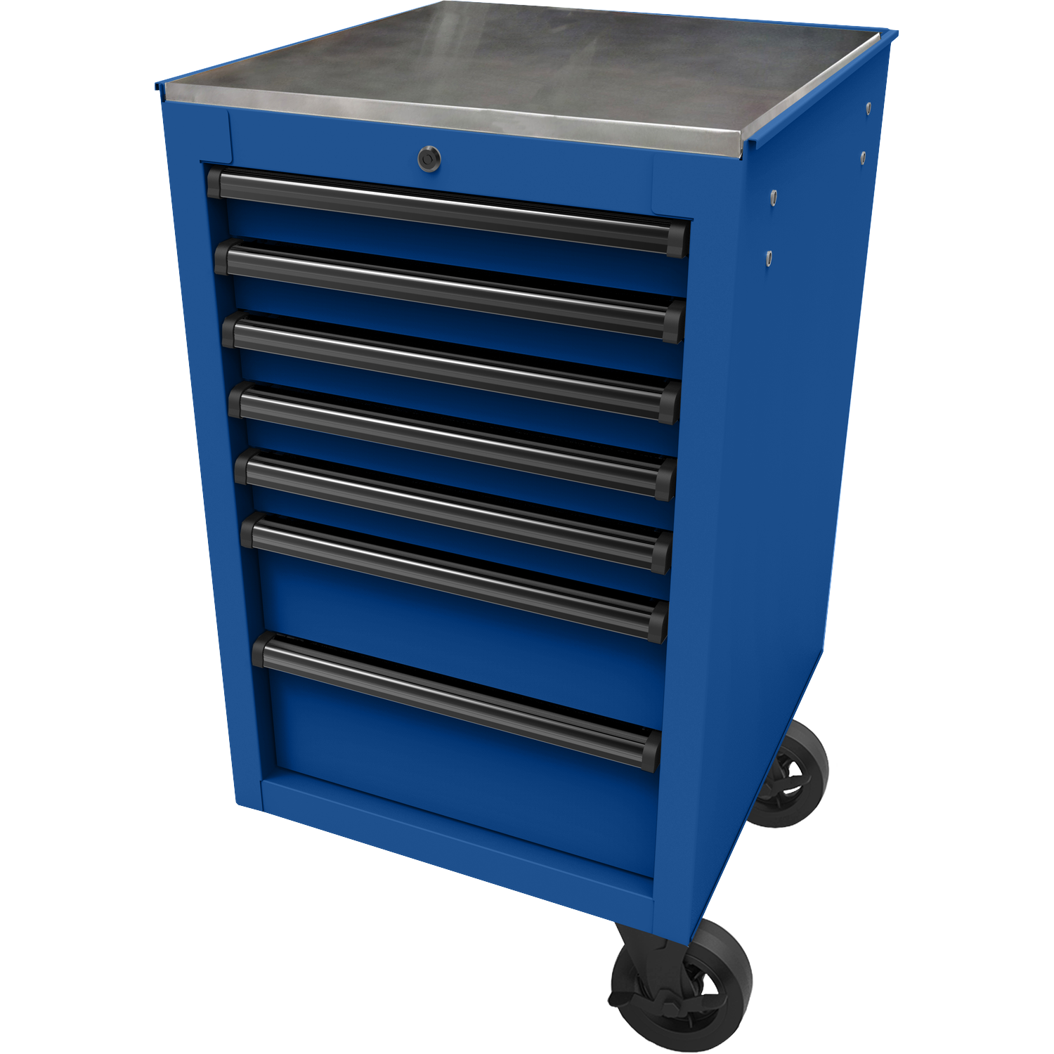 Homak BL08022070 22" RS Pro 7-Drawer Side Cabinet - Blue