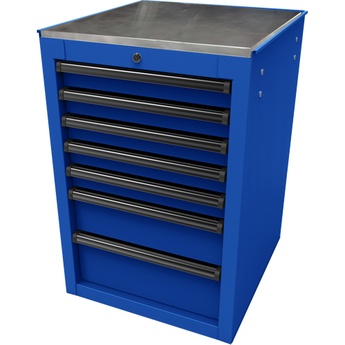 Homak BL08022070 22" RS Pro 7-Drawer Side Cabinet - Blue