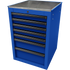 Homak BL08022070 22" RS Pro 7-Drawer Side Cabinet - Blue