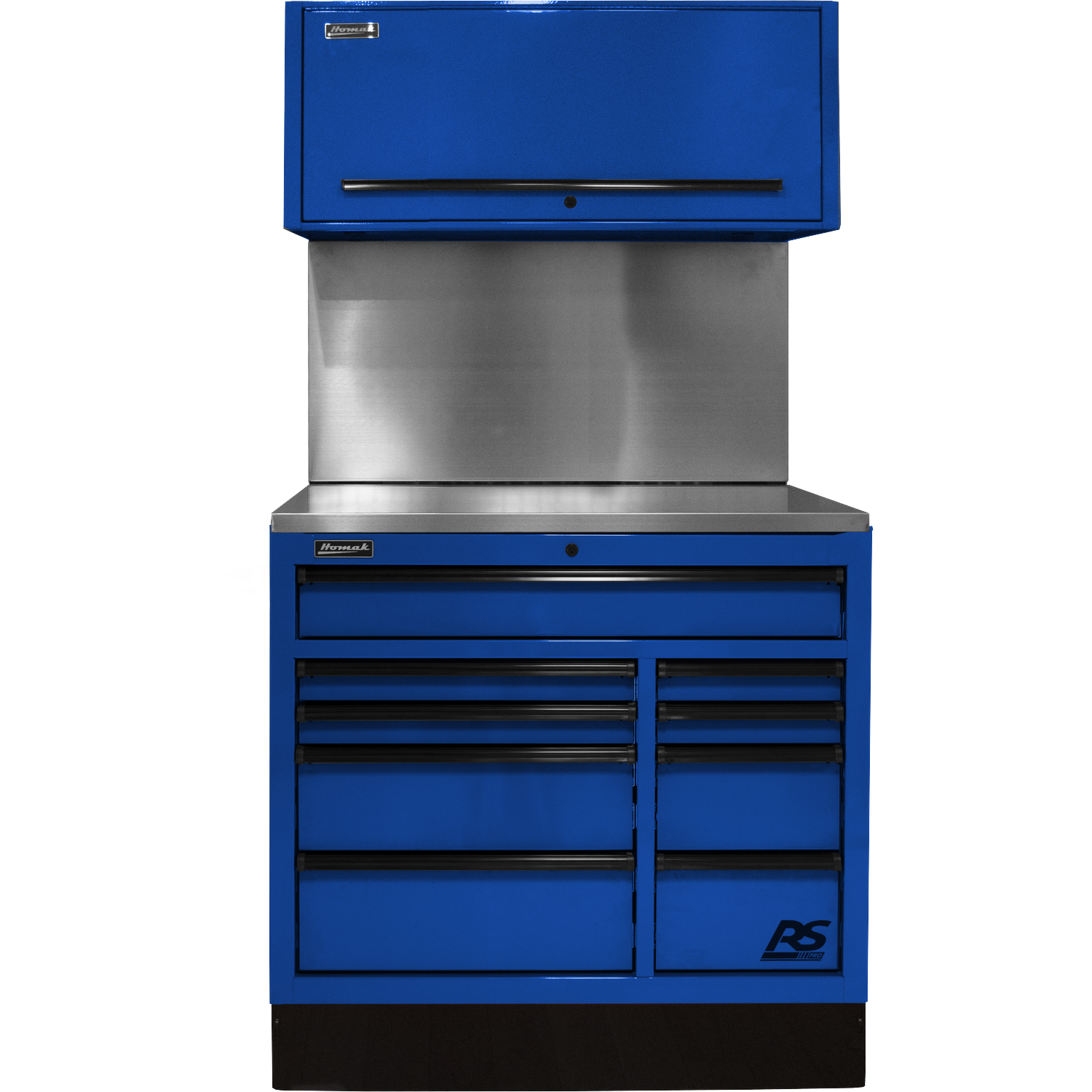 Homak BLCTS41001 41" CTS SET WITH SOLID BACK SPLASH (BLUE)