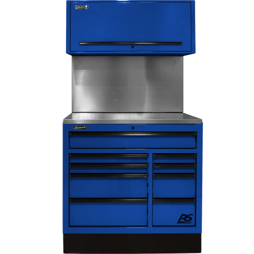 Homak BLCTS41001 41" CTS SET WITH SOLID BACK SPLASH (BLUE)