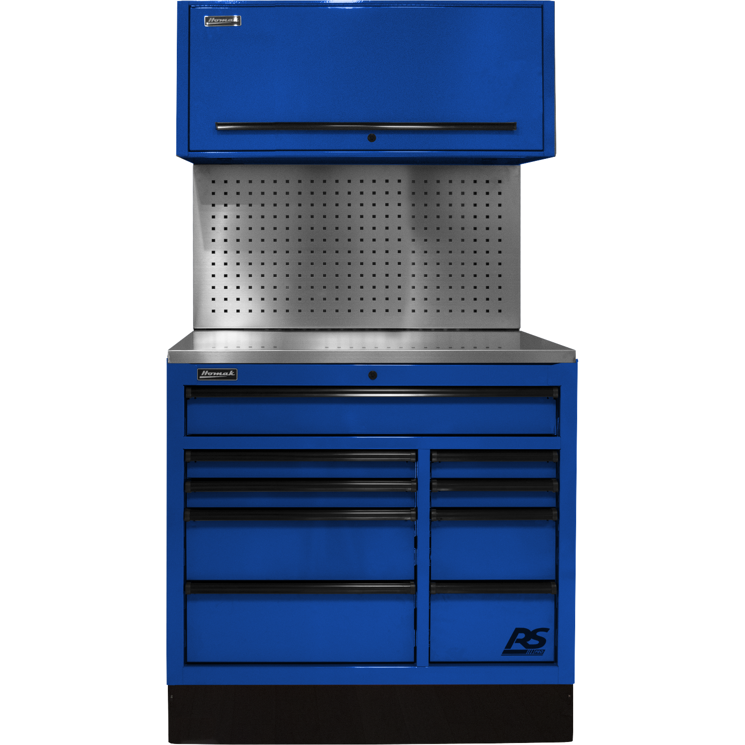 Homak BLCTS41002 41" CTS SET WITH TOOL BOARD BACK SPLASH - BLUE