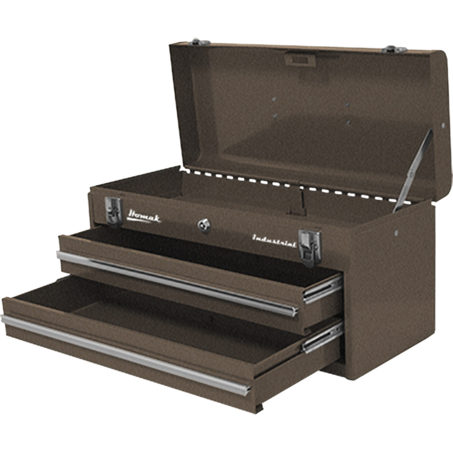 Homak BW00202200 Brown 20" 2 Drawer Friction Toolbox