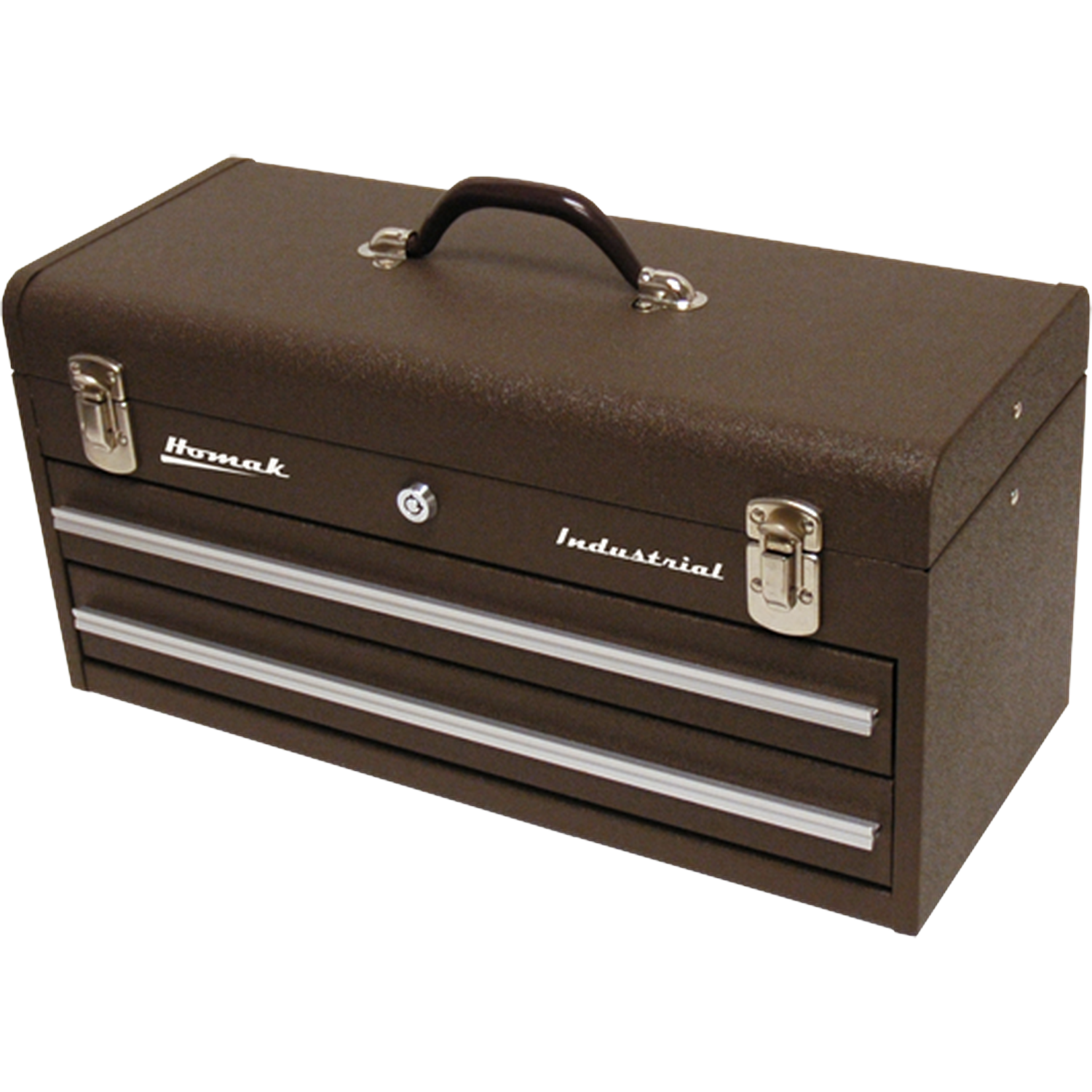 Homak BW00202200 Brown 20" 2 Drawer Friction Toolbox