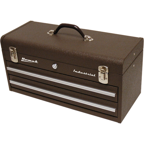 Homak BW00202200 Brown 20" 2 Drawer Friction Toolbox