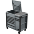 Homak GR06044090 44" RSPRO 9-DRAWER POWER SERVICE CART- GREY