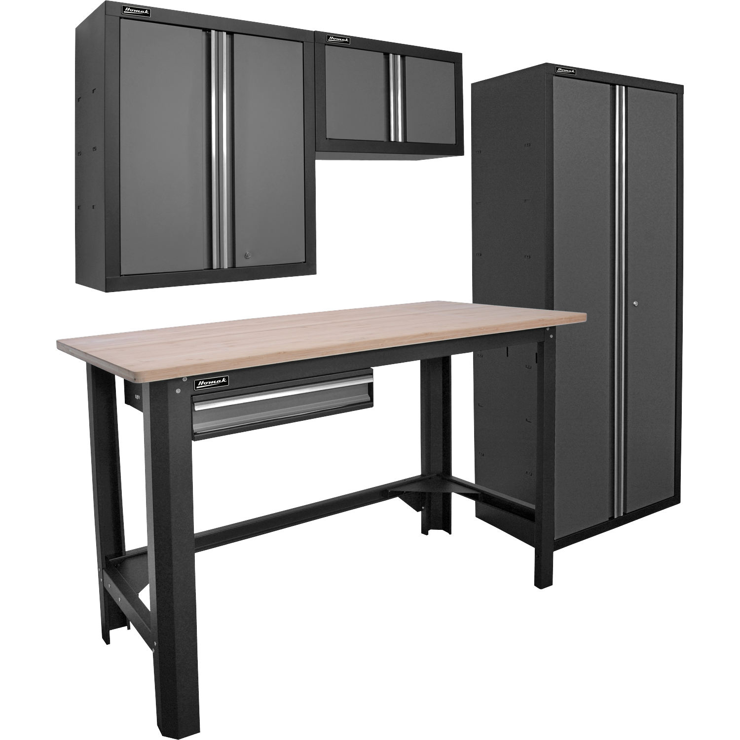 Homak GS00605204 4 Piece Garage Series Cabinetry Set