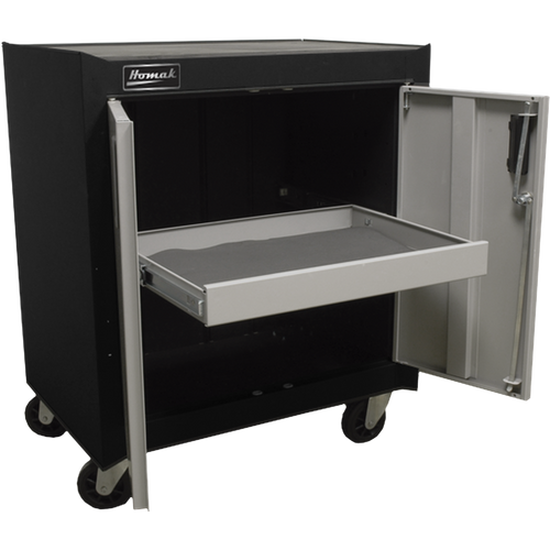 Homak GS04002270 2 Door Mobile Cabinet W/ Gliding Shelf