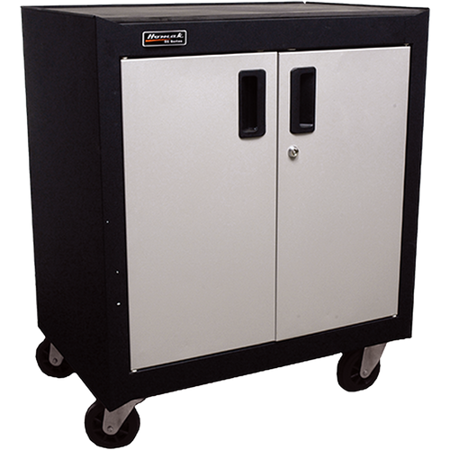 Homak GS04002270 2 Door Mobile Cabinet W/ Gliding Shelf