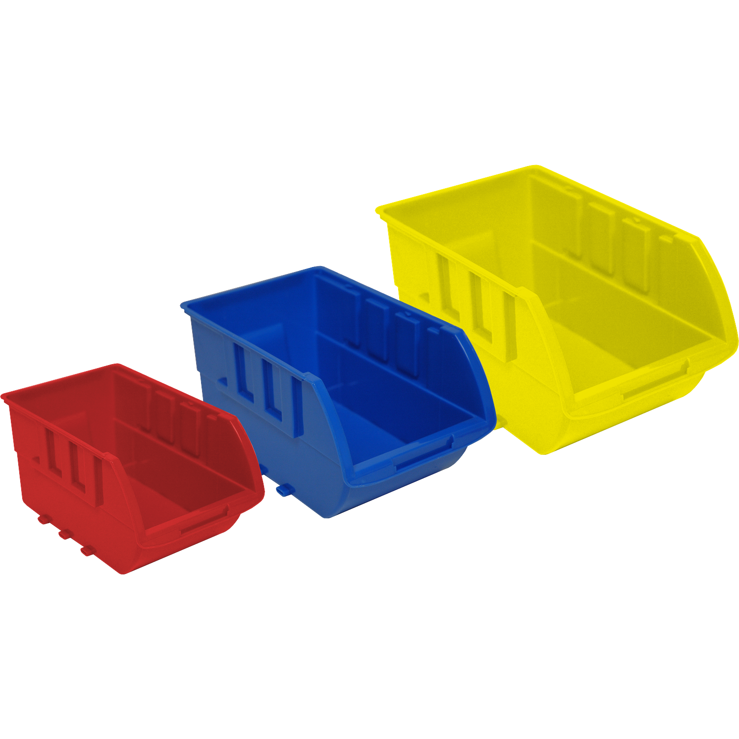 Homak HA01015612 Single Medium Plastic Individual Bin- Blue No Logo