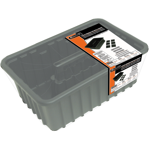 Homak HA01016116 Black Plastic Tote W/ 6 Dividers