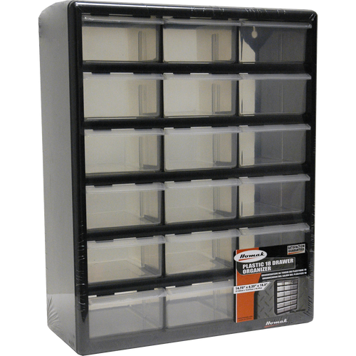 Homak HA01018001 18 Drawer Parts Organizer