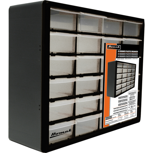Homak HA01024152 24 Drawer Parts Organizer