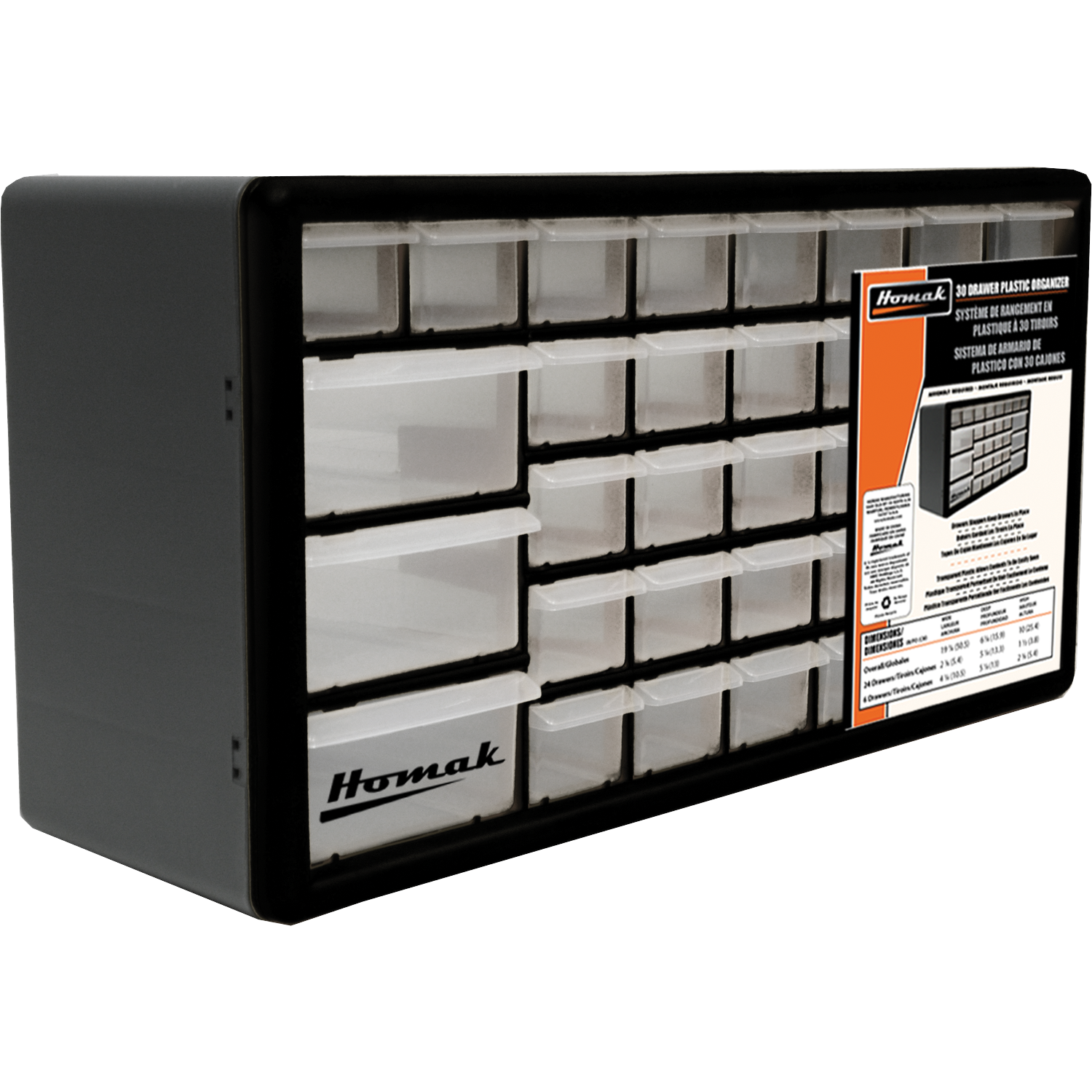 Homak HA01030102 30 Drawer Parts Organizer
