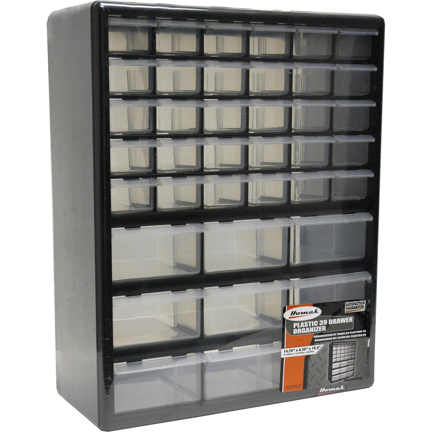Homak HA01039001 39 Drawer Parts Organizer