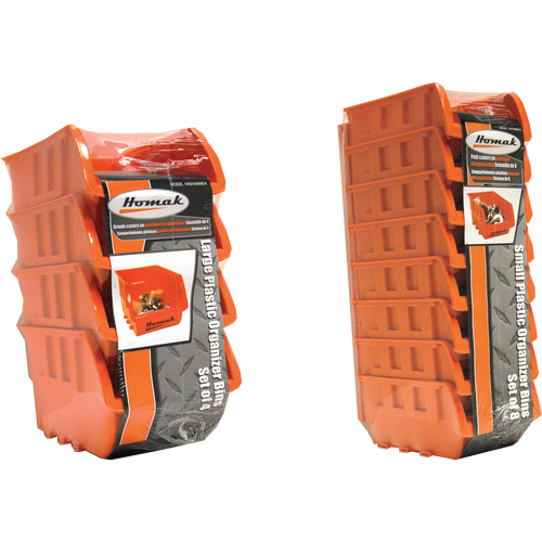 Homak HA01040954 Large Plastic Bins Set Of 4