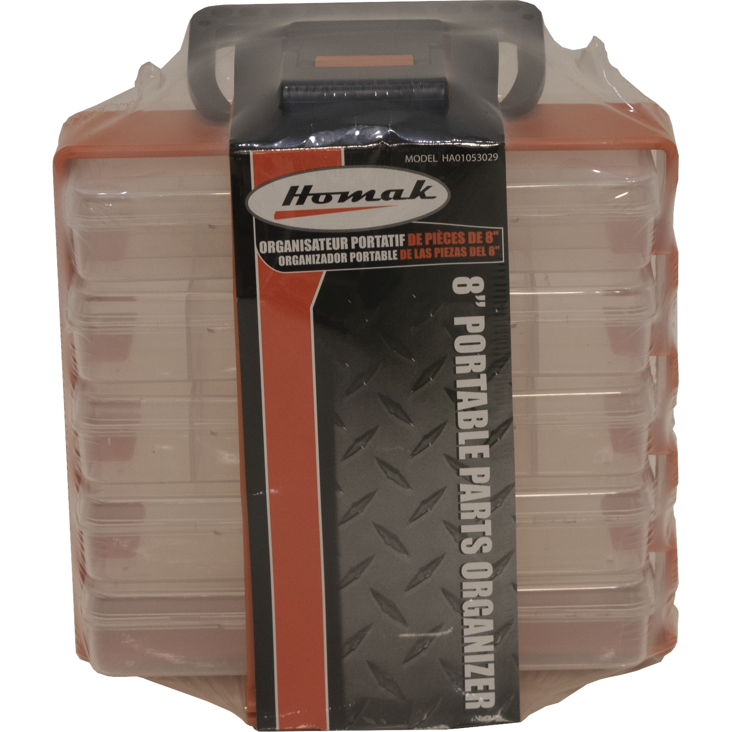 Homak HA01053029 8" Portable Parts Organizer