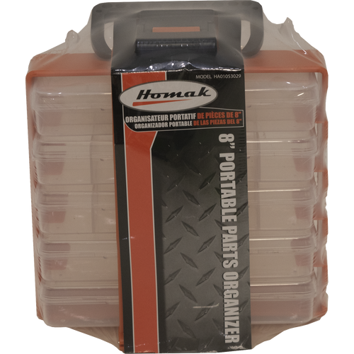 Homak HA01053029 8" Portable Parts Organizer