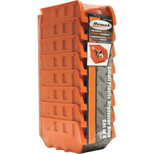 Homak HA01080643 Small Plastic Bins Set Of 8