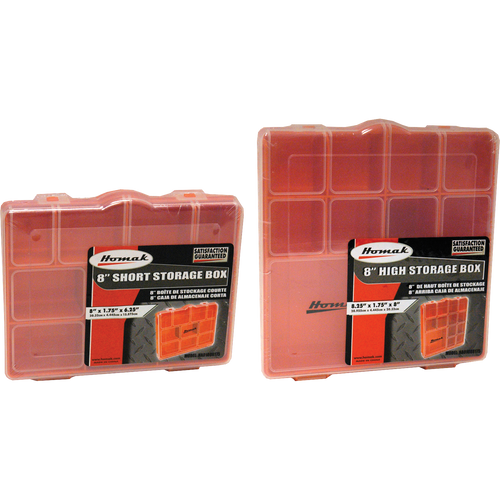 Homak HA01086175 Short Plastic Storage Box