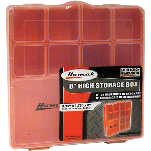Homak HA01088175 Tall Plastic Storage Box