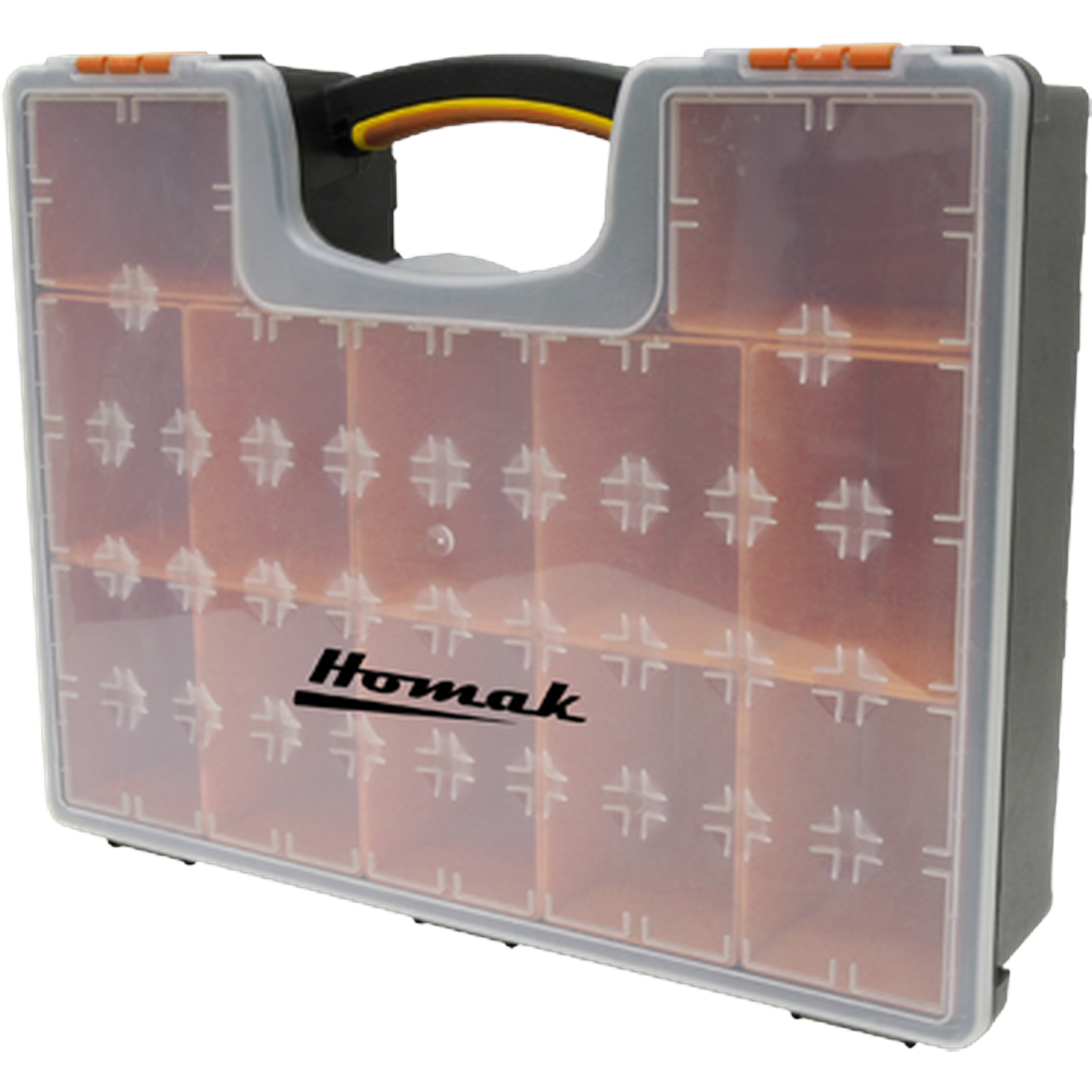 Homak HA01112425 Plastic Organizer W/ 12 Removable Bins