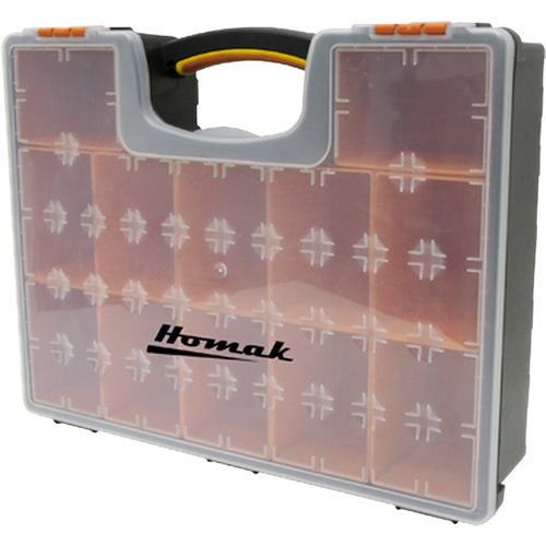 Homak HA01112425 Plastic Organizer W/ 12 Removable Bins