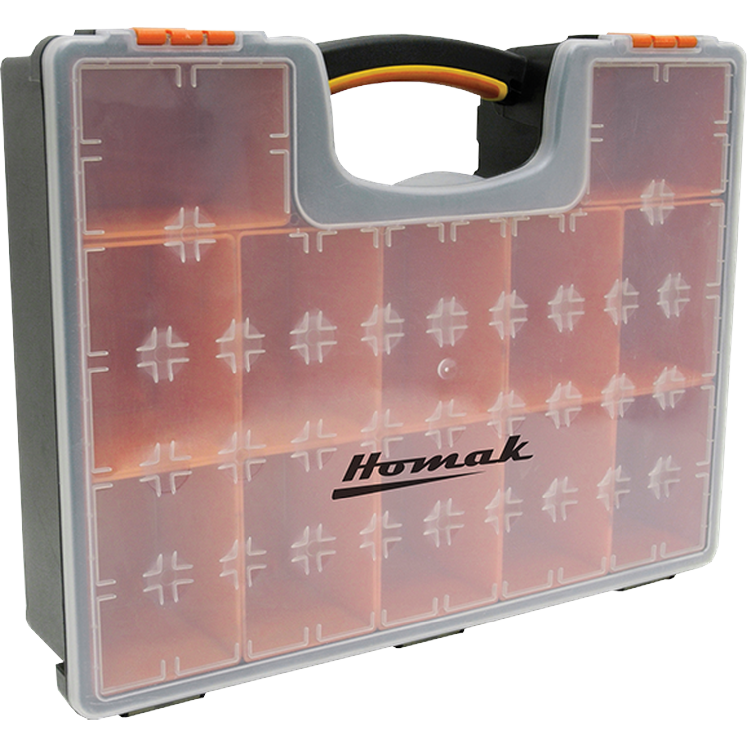 Homak HA01112425 Plastic Organizer W/ 12 Removable Bins
