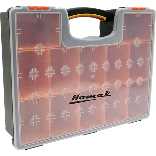 Homak HA01112425 Plastic Organizer W/ 12 Removable Bins