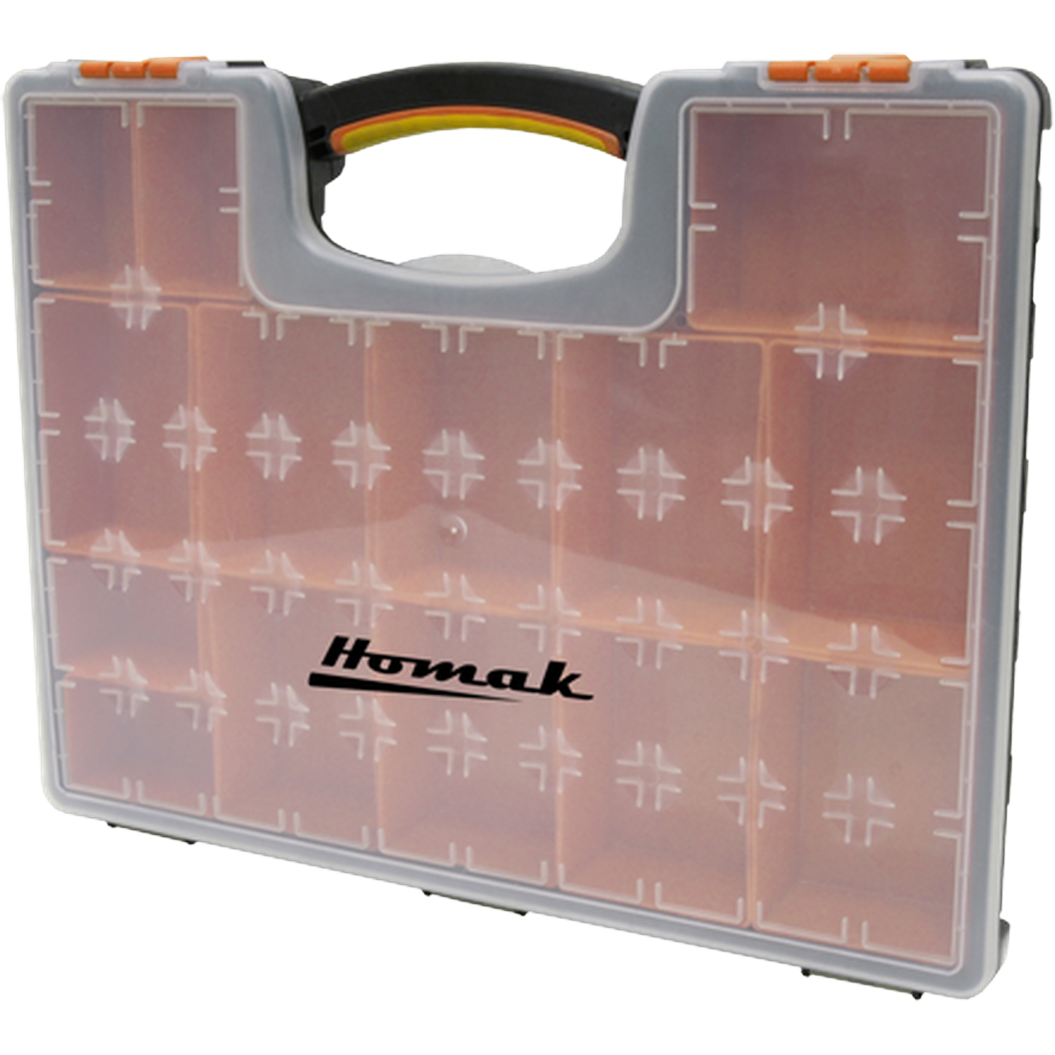 Homak HA01122238 Plastic Organizer W/ 22 Removable Bins