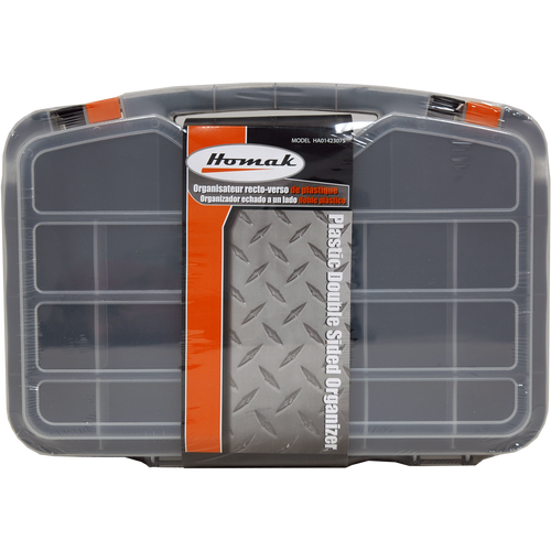 Homak HA01423075 Plastic Double Sided Organizer